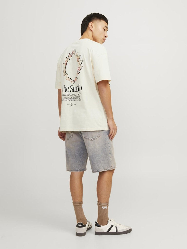 JACK & JONES Backprint T-Shirt Buttercream