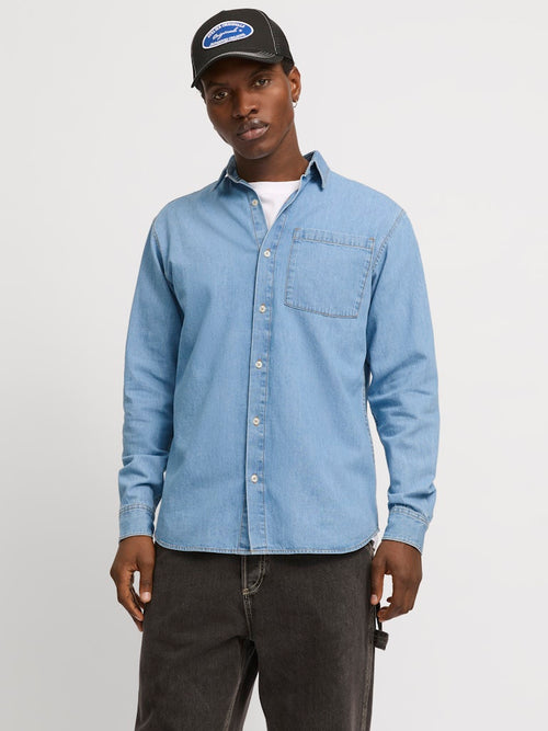 JACK & JONES Jeans Hemd Blue Denim