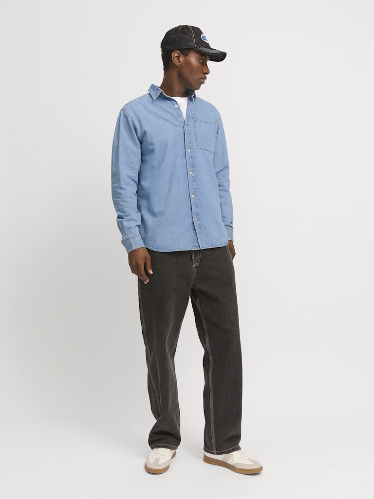 JACK & JONES Jeans Hemd Blue Denim