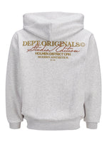 JACK & JONES Backprint Hoodie White Melange