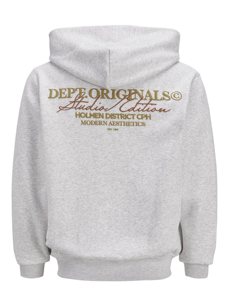 JACK & JONES Backprint Hoodie White Melange