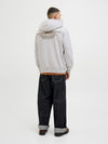 JACK & JONES Backprint Hoodie White Melange