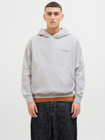 JACK & JONES Backprint Hoodie White Melange