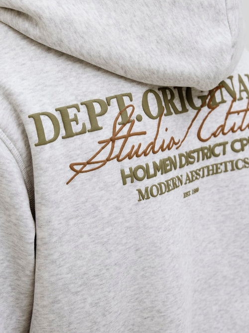 JACK & JONES Backprint Hoodie White Melange