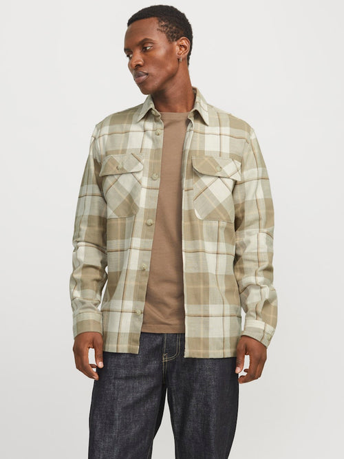 JACK & JONES Karo Overshirt White Pepper