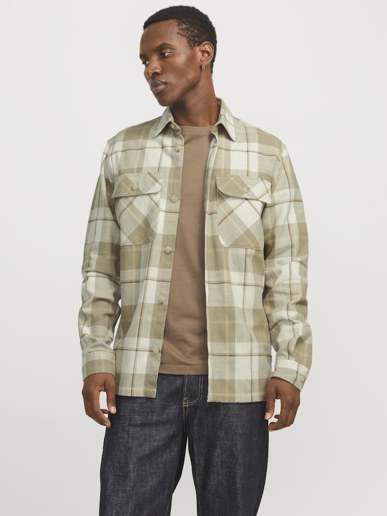JACK & JONES Karo Overshirt White Pepper