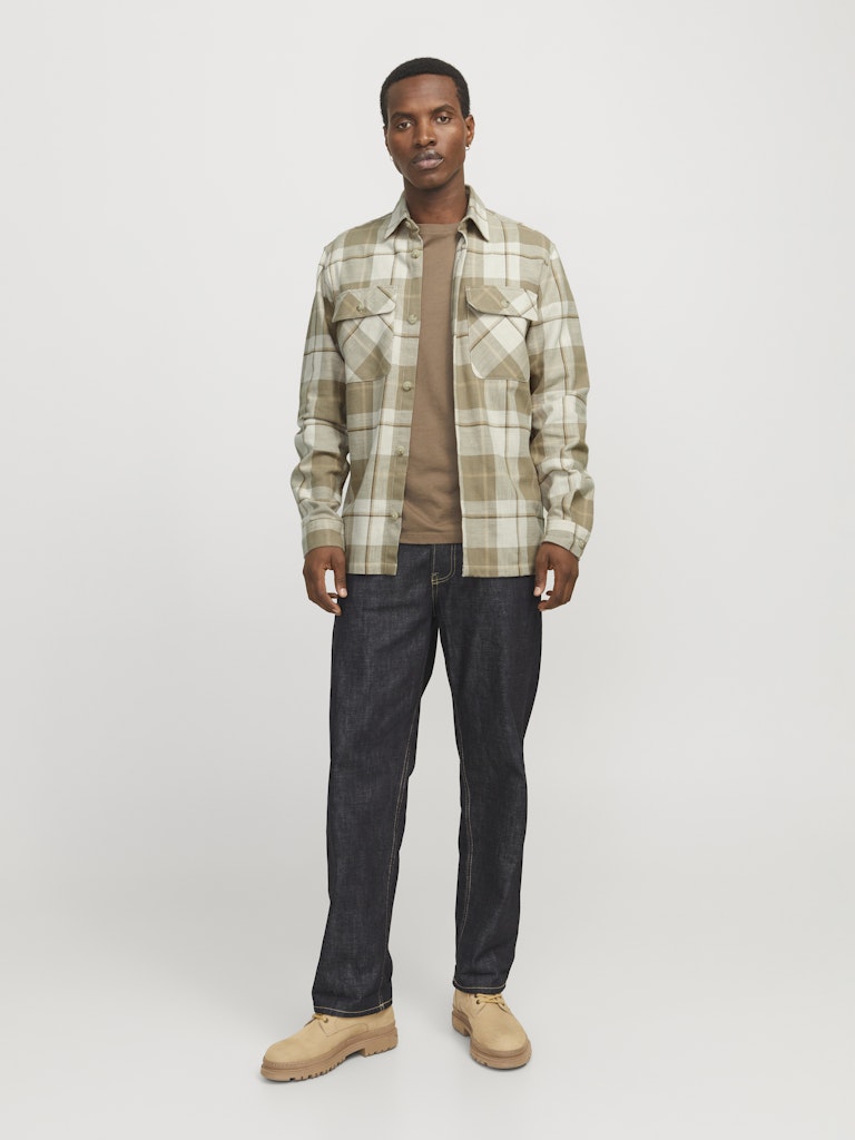 JACK & JONES Karo Overshirt White Pepper