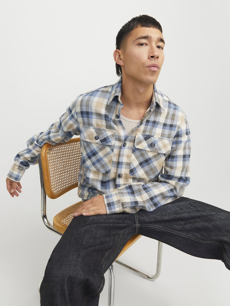 JACK & JONES Karo Overshirt Chambray Blue
