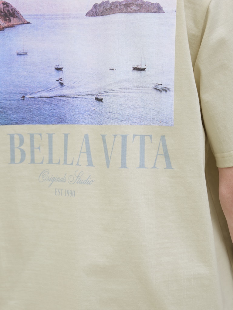 JACK & JONES Backprint T-Shirt Antique White