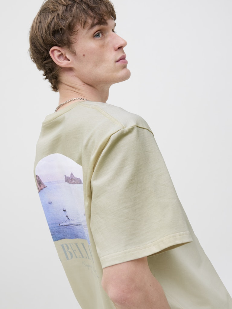 JACK & JONES Backprint T-Shirt Antique White