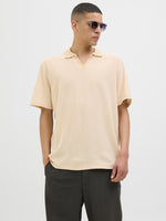 JACK & JONES Strick Polo Moonstone Cloud Dancer