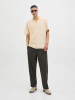 JACK & JONES Strick Polo Moonstone Cloud Dancer