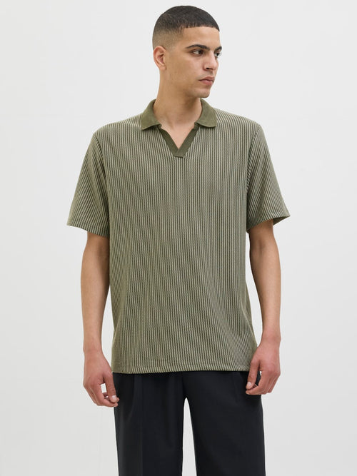 JACK & JONES Strick Polo Dried Sage Black