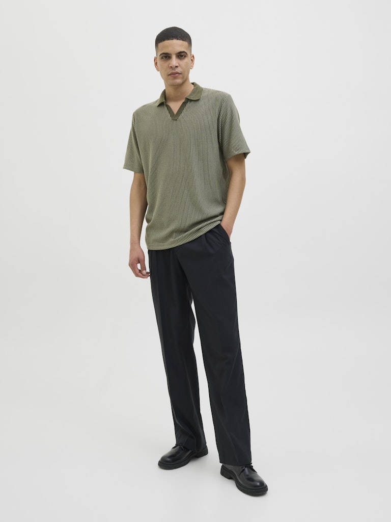 JACK & JONES Strick Polo Dried Sage Black