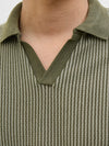 JACK & JONES Strick Polo Dried Sage Black
