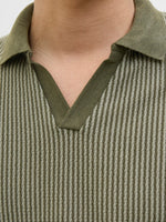 JACK & JONES Strick Polo Dried Sage Black