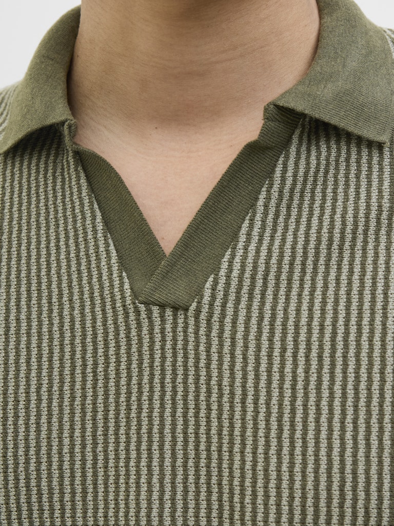 JACK & JONES Strick Polo Dried Sage Black
