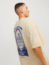 JACK & JONES Backprint T-Shirt Buttercream