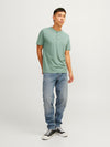 JACK & JONES Henley T-Shirt Lily Pad