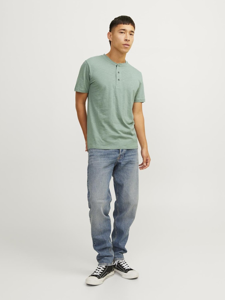 JACK & JONES Henley T-Shirt Lily Pad