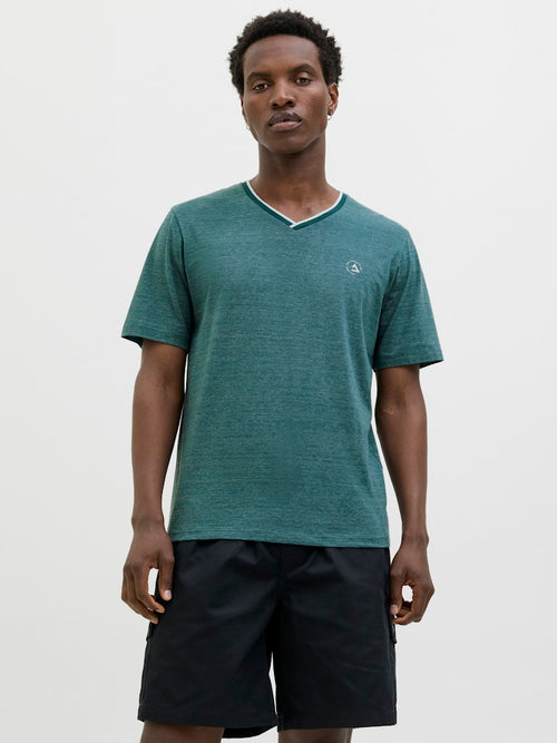 JACK & JONES V Neck T-Shirt Deep Teal