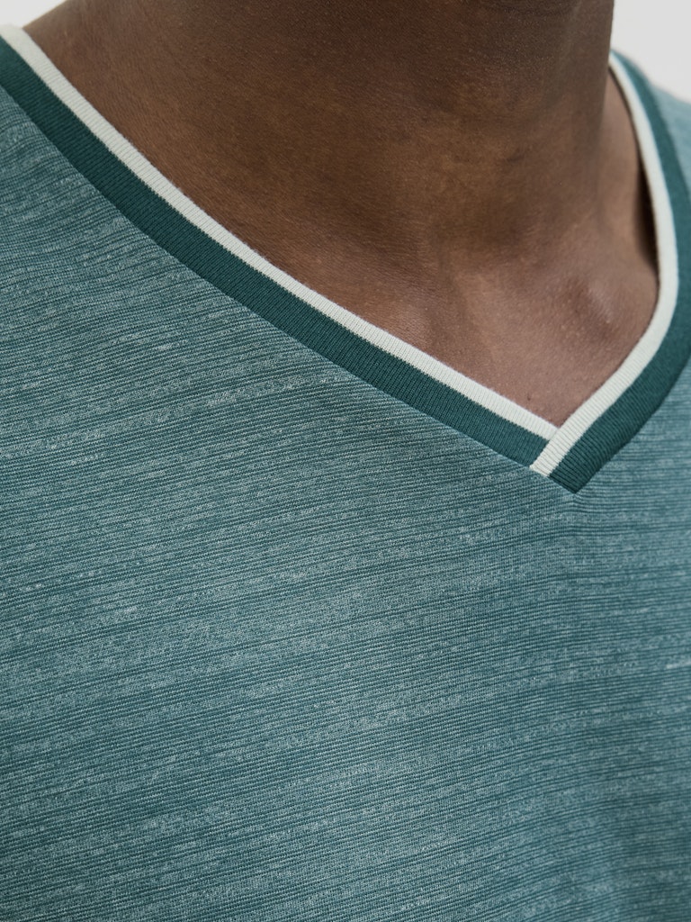 JACK & JONES V Neck T-Shirt Deep Teal