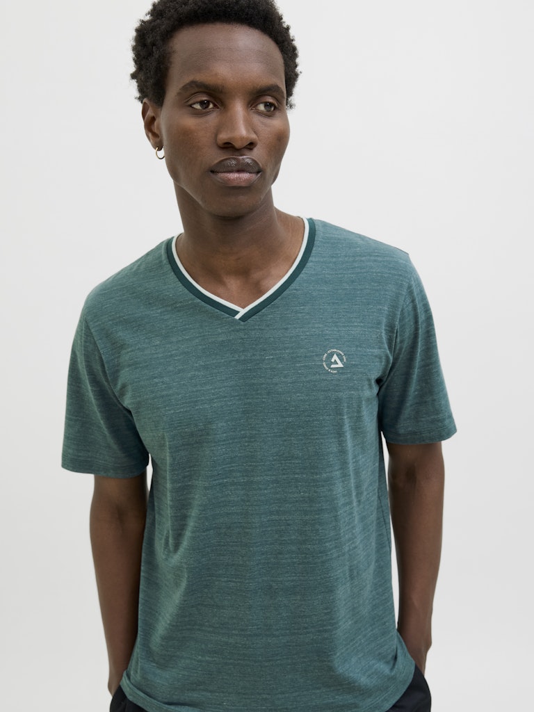 JACK & JONES V Neck T-Shirt Deep Teal