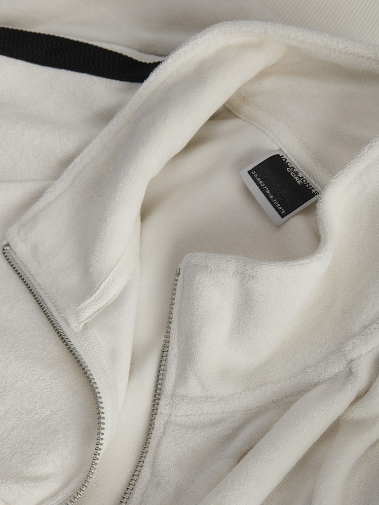 JACK & JONES Frottee Sweatjacke Cloud Dancer
