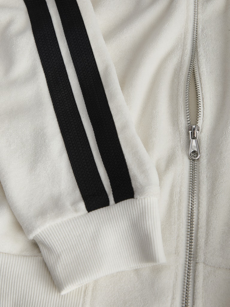 JACK & JONES Frottee Sweatjacke Cloud Dancer