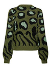 JDY Animal Pullover Winter Moss Black