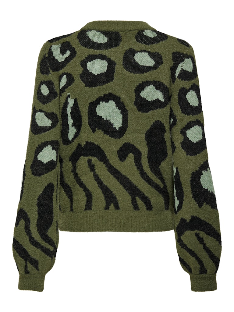 JDY Animal Pullover Winter Moss Black