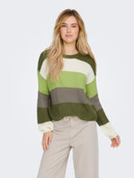 JDY Streifen Pullover Winter Moss