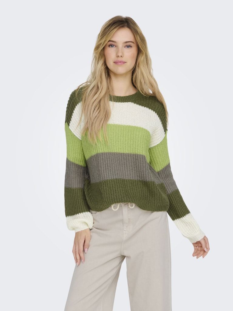 JDY Streifen Pullover Winter Moss