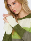 JDY Streifen Pullover Winter Moss