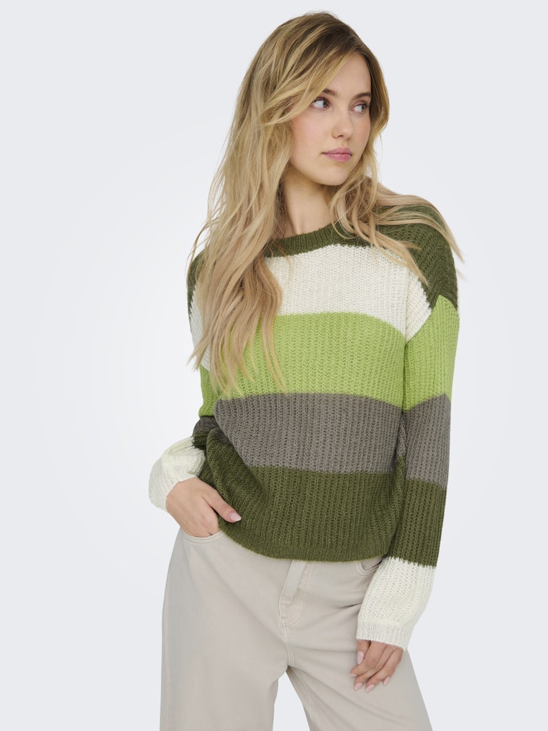 JDY Streifen Pullover Winter Moss