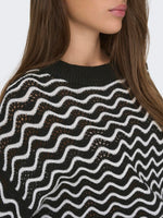 JDY Kurzer Pullover Black