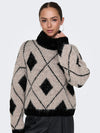 JDY Rollkragen Pullover Chateau Gray Melange