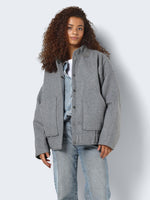 NOISY MAY Bomber Jacke Light Grey Melange