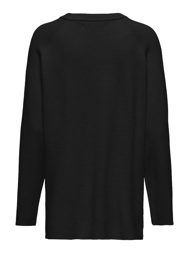 ONLY O Neck Pullover Black