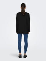 ONLY O Neck Pullover Black