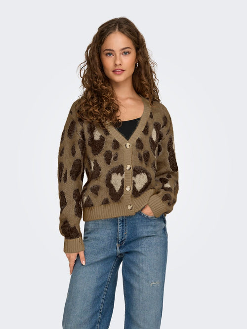 ONLY Strick Cardigan Cocoa Créme Chestnut