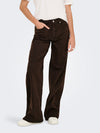 ONLY Highwaist Wide Leg Leo Jeans Chicory Coffee
