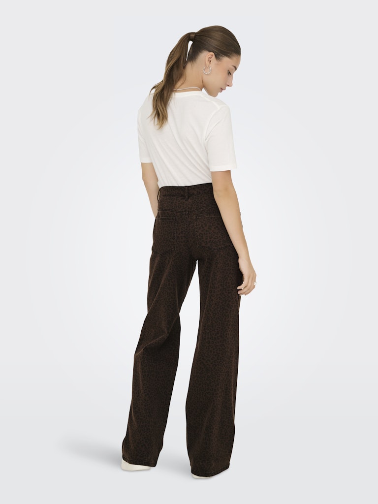 ONLY Highwaist Wide Leg Leo Jeans Chicory Coffee