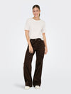 ONLY Highwaist Wide Leg Leo Jeans Chicory Coffee