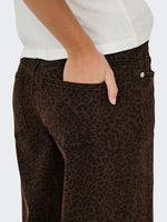 ONLY Highwaist Wide Leg Leo Jeans Chicory Coffee