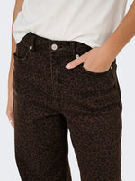 ONLY Highwaist Wide Leg Leo Jeans Chicory Coffee
