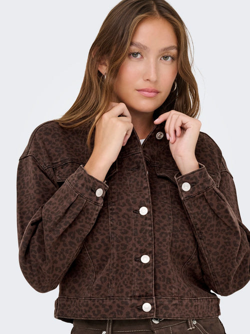ONLY Leo Jeans Jacke Chicory Coffee