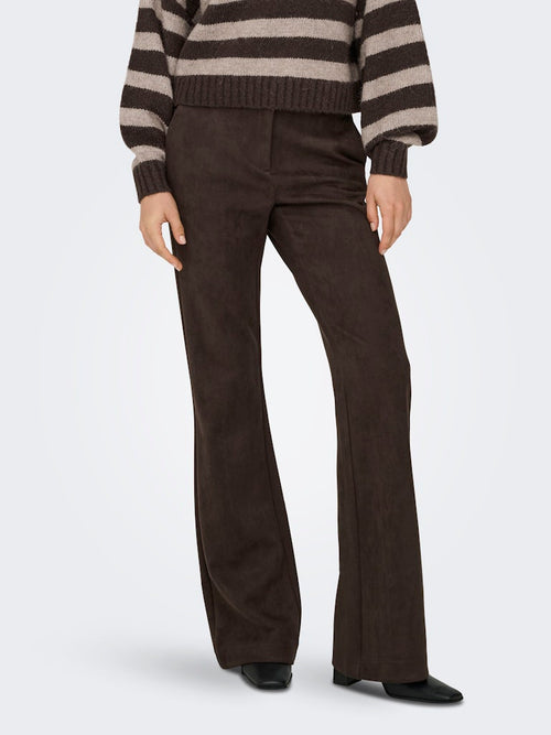 ONLY Weite Velours Hose Black Coffee