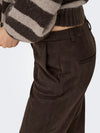 ONLY Weite Velours Hose Black Coffee
