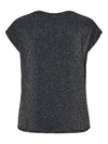 ONLY Glitzer Top Black Silver
